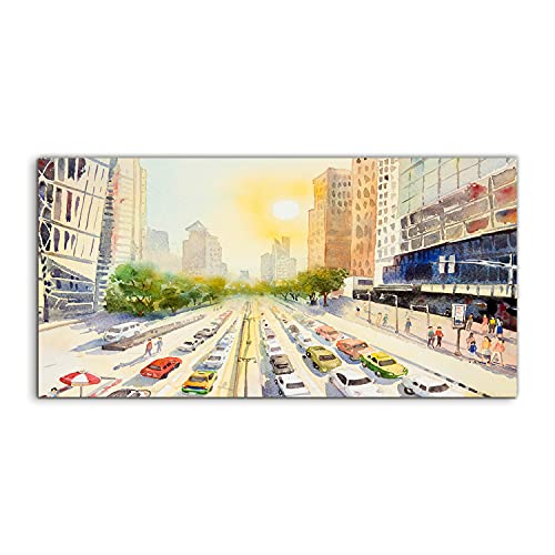 Image sur verre 140x70cm Street City Bangkok photo murale chambre
