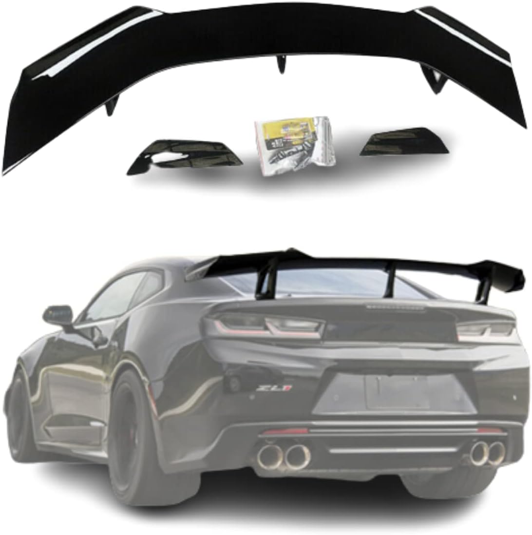 Rear Trunk Spoiler Wing Fit for 16-22 Chevy Camaro ZL1 1LE Style Model Vehicles (Matte Black)