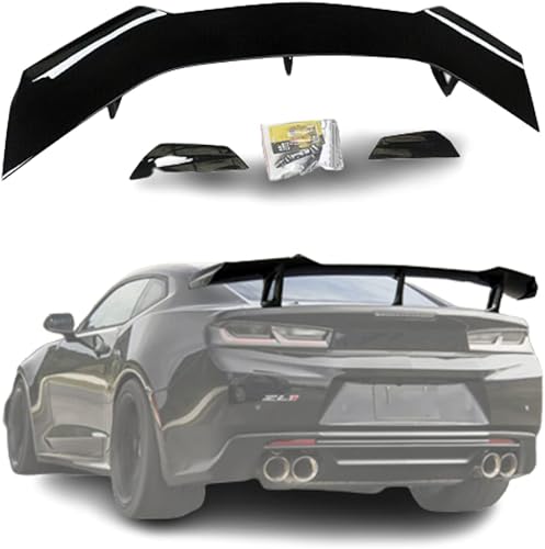 Alerón trasero de maletero de ala para vehículos modelo Chevy Camaro ZL1 1LE de 16 a 22 de estilo de alto rendimiento (negro mate)