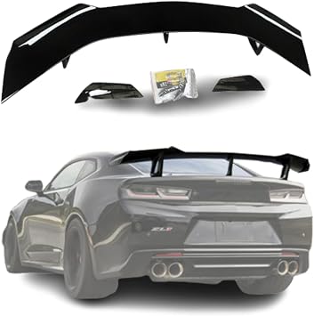 Rear Trunk Spoiler Wing Fit for 16-22 Chevy Camaro ZL1 1LE Style Model Vehicles Matte Black