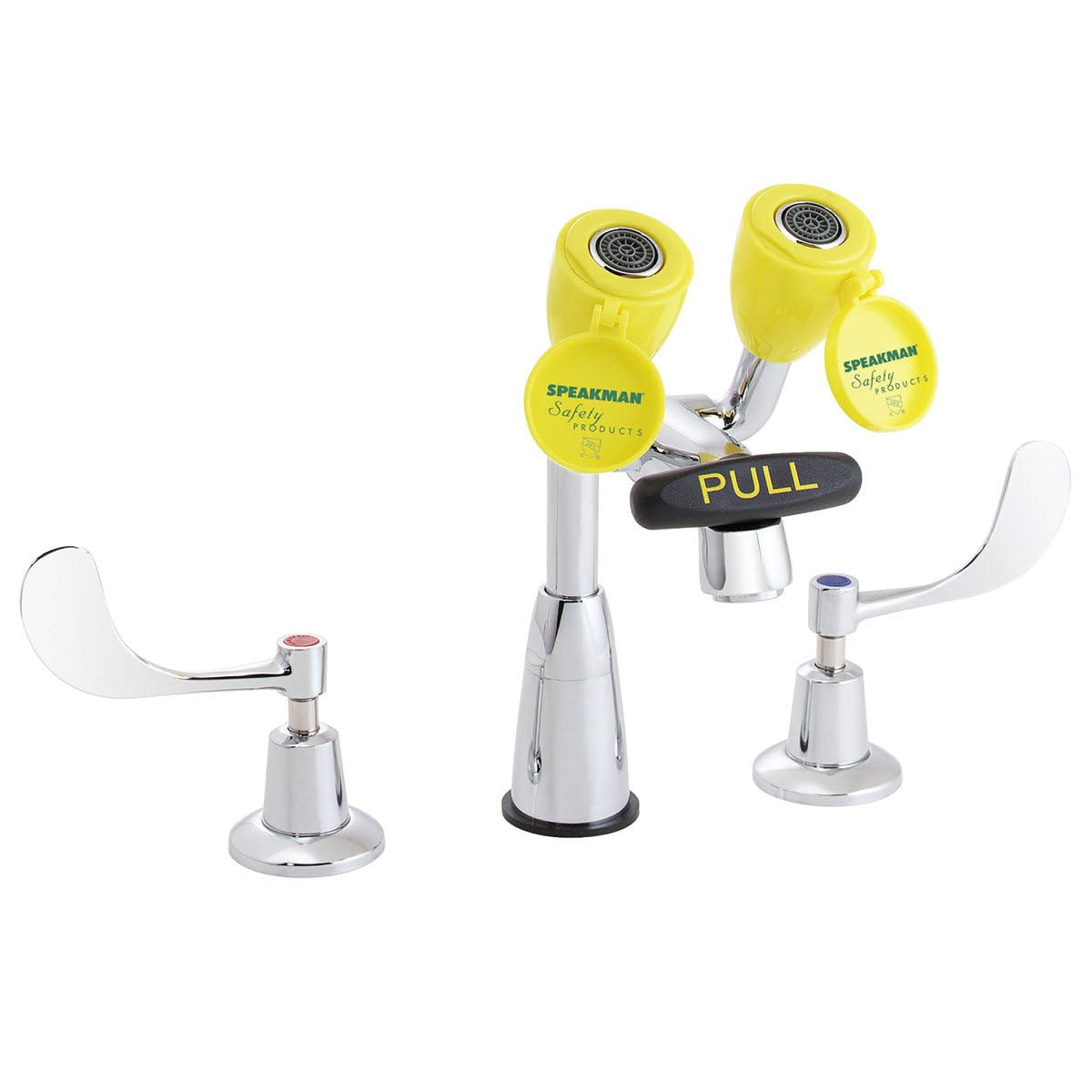 Speakman SEF-1800-CA-BO Speakman SEF-1800-CA-BO Eyesaver .5 GPM Widespread Laboratory Faucet with Integrated Eyewash and Vandal Resistant Flow Control