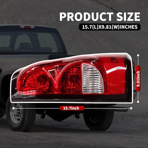 Nakkaa Pair Tail Lights W/Bulbs Compatible with 2003-2006 Silverado 1500 2500 3500HD Red Brake Lamps Left and Right GM2800174 GM2801174 by Nakkaa - Image 6