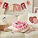 Tezituor Giant Stuffed Snake Plush Realistic Snake with 3 Babies&2 Eggs, 80 Inches Pink Snake Toy Birthday Valentines Gifts for Girls Kids