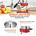 Gowintech Commercial Heavy Duty Cast Iron Hand Press Manual Orange Citrus Lemon Lime Grapefruit Pomegranate Fruit Juice Squeezer Machine with Stainless Steel Cup Red