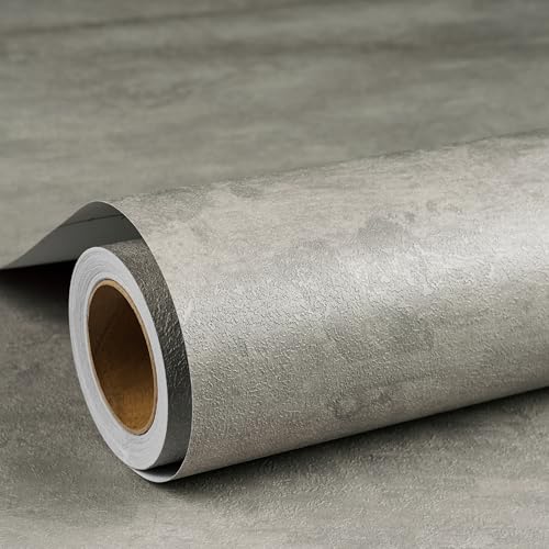 Papier peint autocollant gris effet béton minéral premium