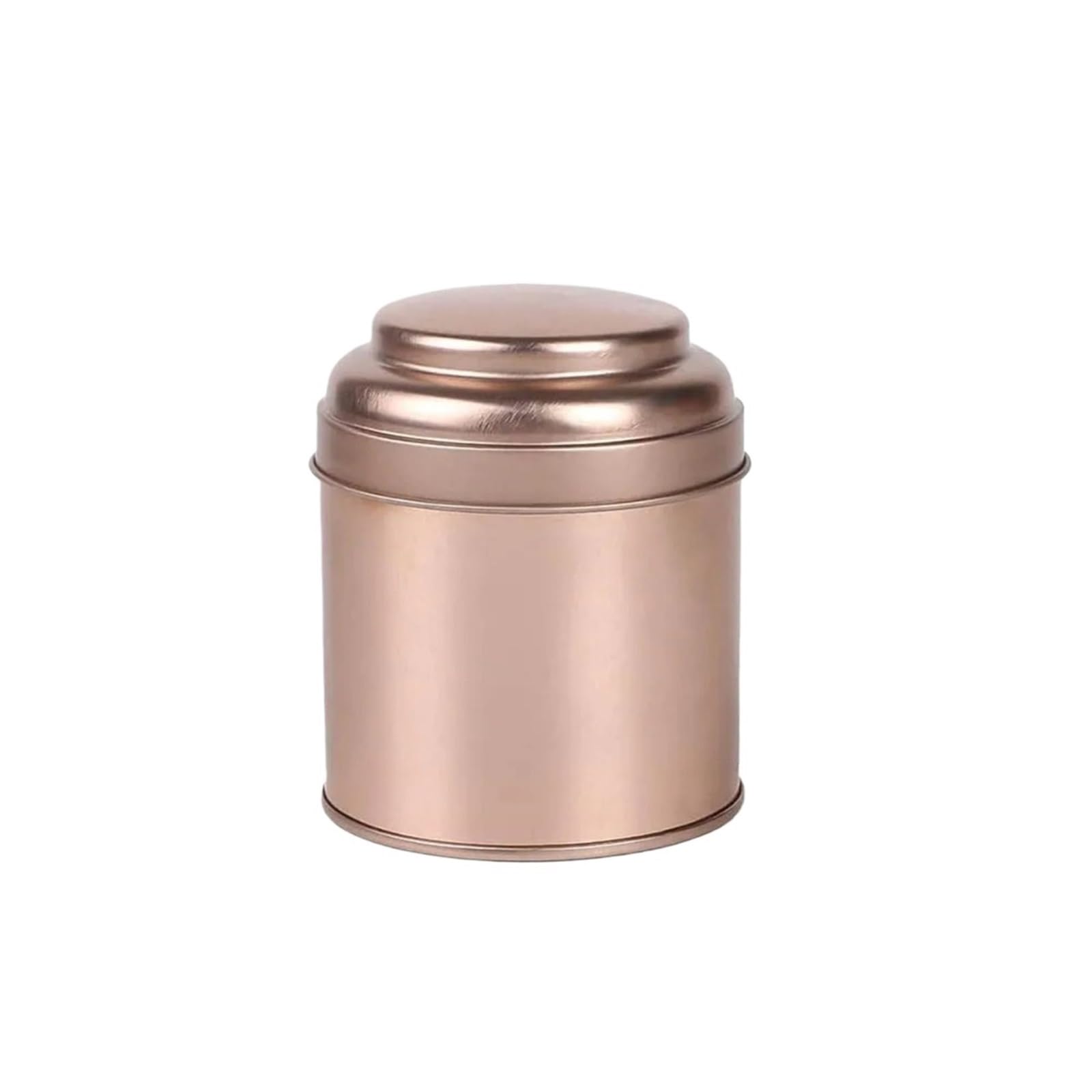 UBOHUZ 6pcs Tea Tin Canister With Airtight Double Lids For Loose Mini Storage Containers For Teas Bags Coffee Sugar for Tea, Coffee(Rose gold)