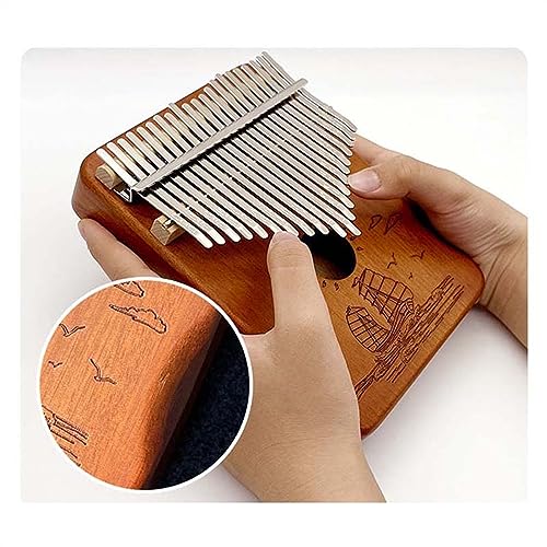 Profissional Kalimba 21 teclas Kalimba portátil polegar piano mogno madeira teclado instrumento musi