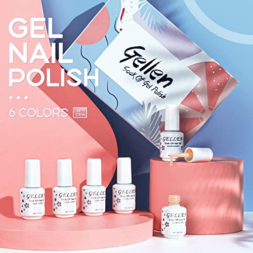 Gellen Six Color Gel Nail Polish Set #TOP27