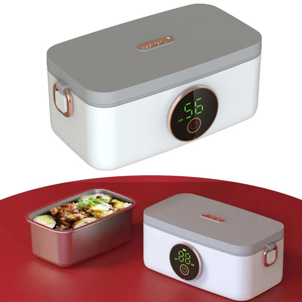 ZYWUOY Boîte à déjeuner chauffante légère, radio rechargeable pour ne plus manquer un repas chaud