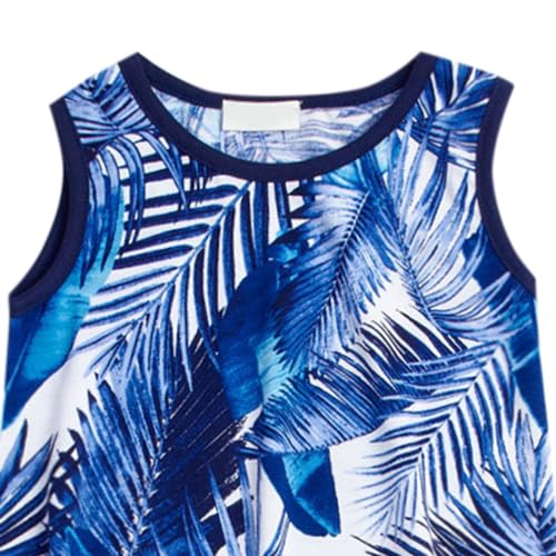 Image of Hopscotch Girls Tropical Print Casual Knee Length Dress