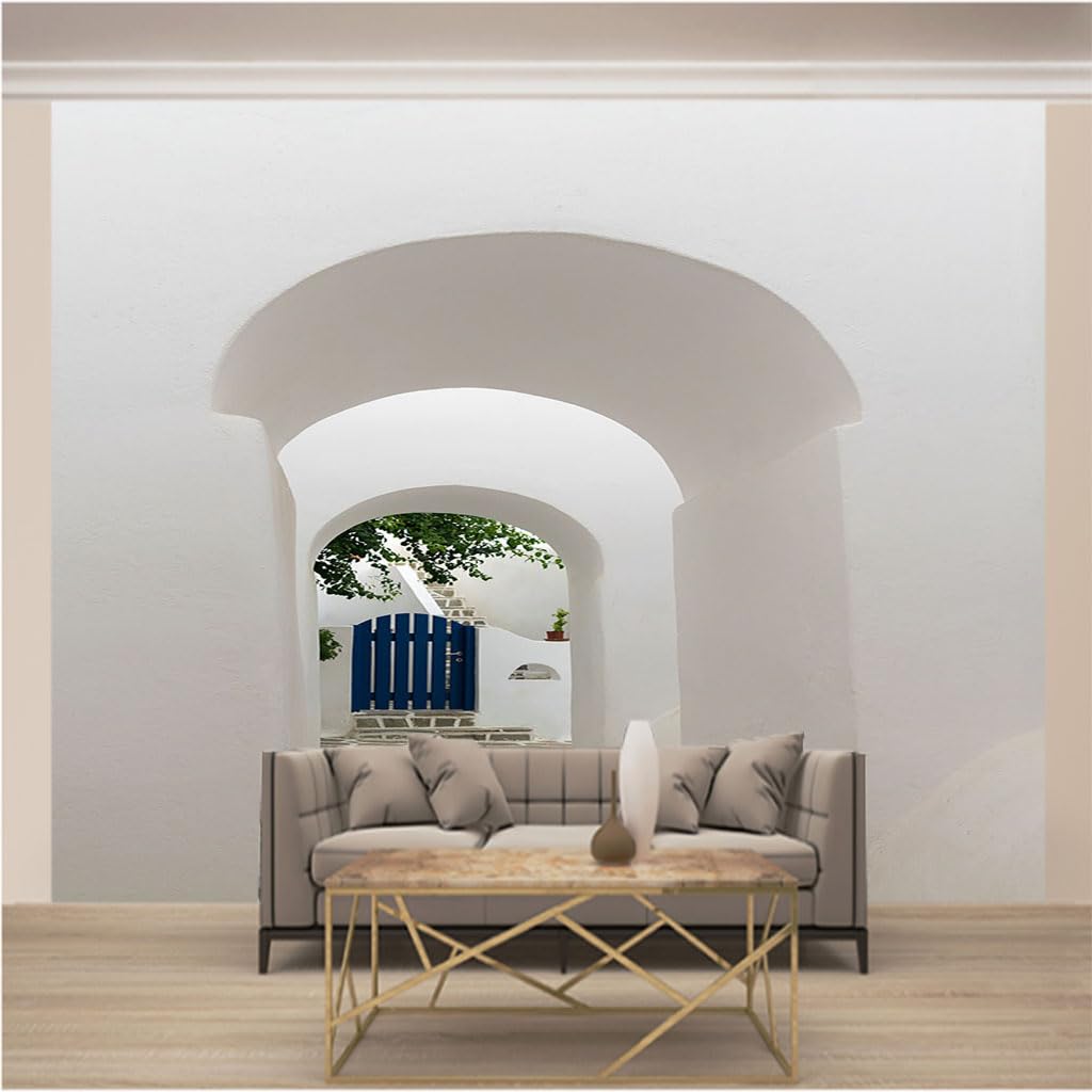 Papier peint intissé trompe l'oeil 3D pour agrandir une chambre d'adulte