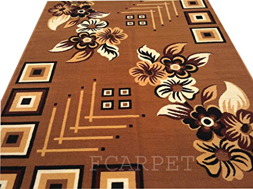 Image of Most Prefer Rectangular Carpet for Your Hall, Bedroom, Living Room & Kitchen 5X7 Feet Gold Color