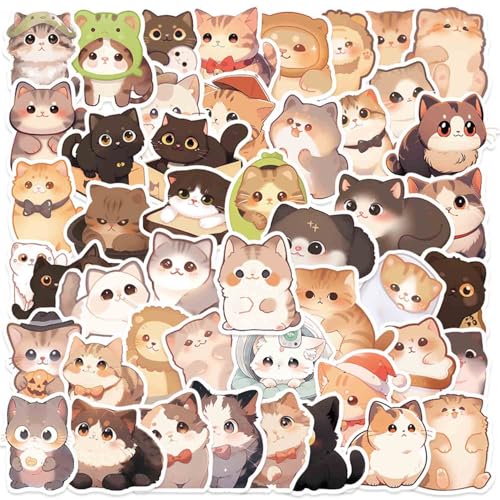 100 Pegatinas De Gatos, Pegatinas De Scrapbook, Pegatinas De Gatos De Dibujos Animados, Pegatinas Divertidas, Pegatinas Decorativas De Gatos