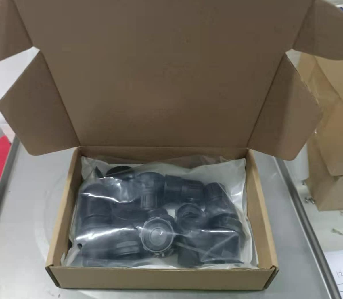 5 pcs RJ45 Waterproof Cat5/6 Connector, with Socket dust Cap. Ethernet LAN Cable Connector, Network Cable Outdoor LAN Coupler Adapter Male to Female, Black