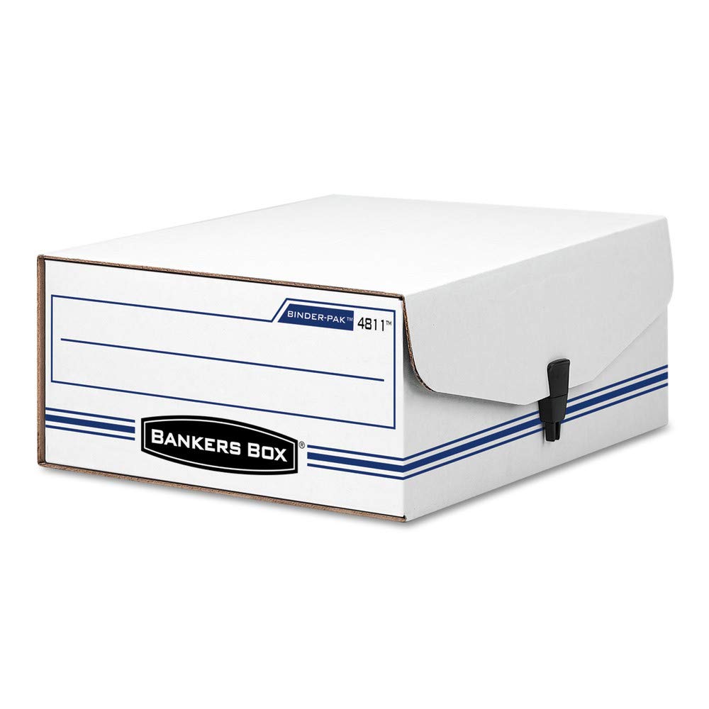 Binder-Pak Storage File, 9-1/8 quot;x11-3/8 quot;x4-3/4 quot;, White/Blue