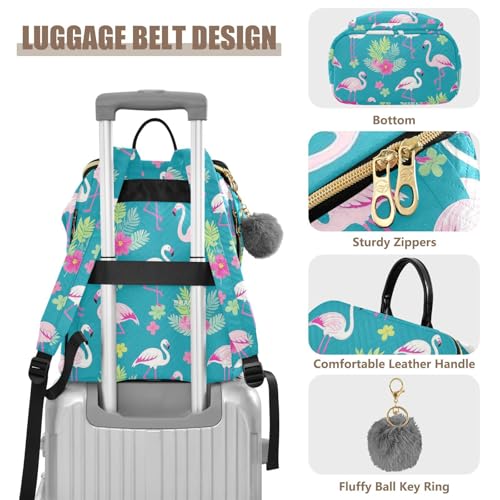 Elegant Animal Flamingo Peach Designed Backpack for Women Fashion Casual College Bookbag Daypack for Daily Travel Work bolsa de para mujer4