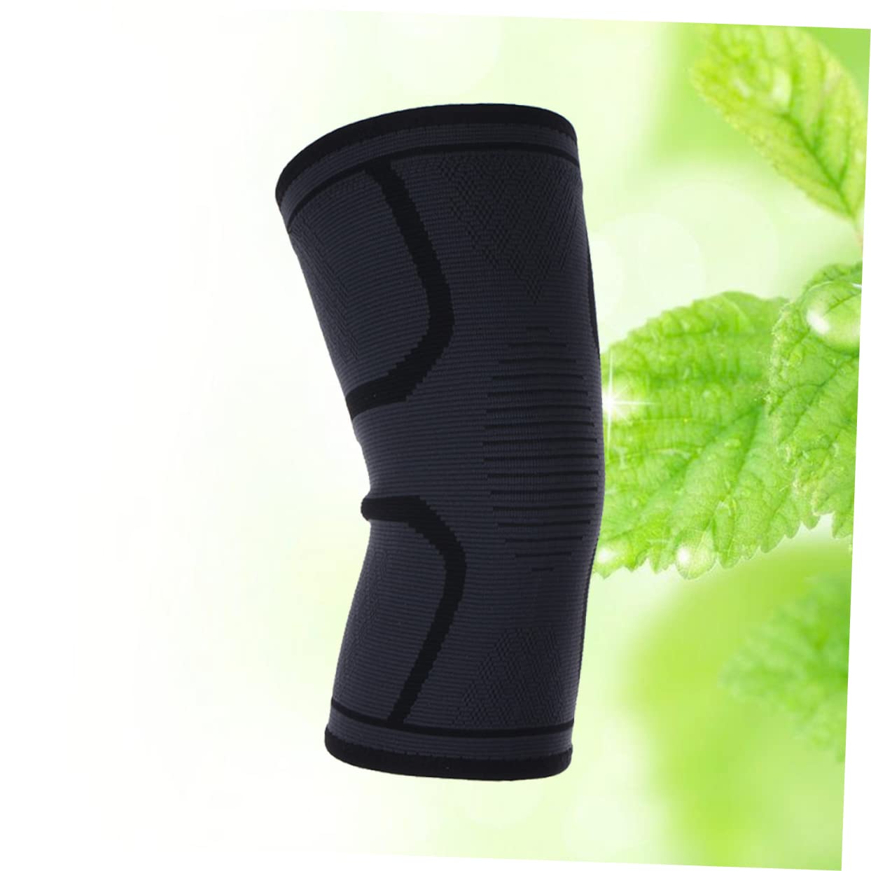 TOBBOMEY 1pc Sports Knee Support Sleeve Comfortable Joint Protector for Running Jogging and Workouts Lightweight Unisex Anatomically Shaped for Injury Prevention and Rehab Black