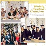 36 Pcs Hanging Swirl Party Decorations Plastic Streamer Swirls Spiral Party Decorations for Ceiling Birthday Wedding Baby Shower Graduation(Black, Gold, Silver) - Image 3