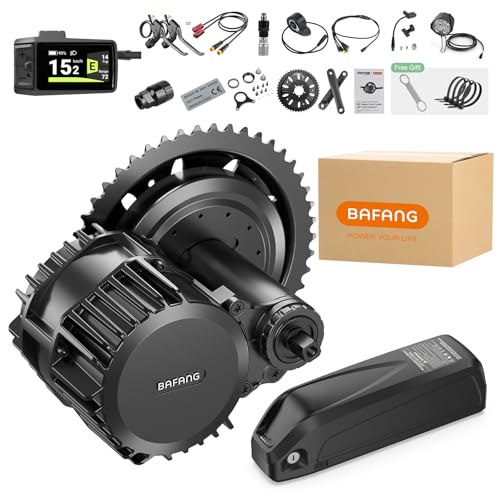 Contenuto della confezione: Il kit include motore BAFANG 1000W, display, corona 46T monopezzo (offset 16,5 mm) senza protezione catena, sensori freno/velocità, acceleratore, cavo 1T4, faro, strumenti di installazione, manuale e video tutorial. La corona 46T è consigliata per bici con >9 marce. Completo di tutto il necessario per la conversione e-bike
