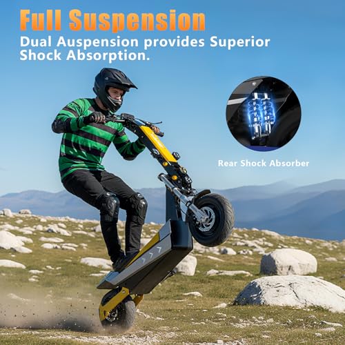 Image of L7 Electric Scooter for Adult, 6000W Dual Motors Up to 50 MPH & 60V 35Ah Battery, 45-Mile Long Range, Full Suspension and Dual Hydraulic Brakes 11 inch All-Terrain Tubeless Tires Off-Road Escooter