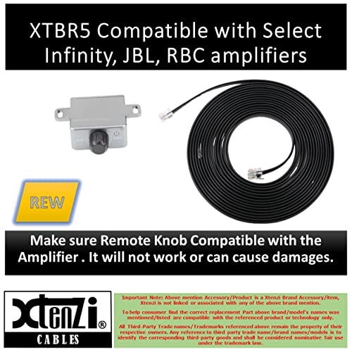 Bouton de contrôle de volume Xtenzi XTBR5-BL télécommande basse pour Select BassPro - 2