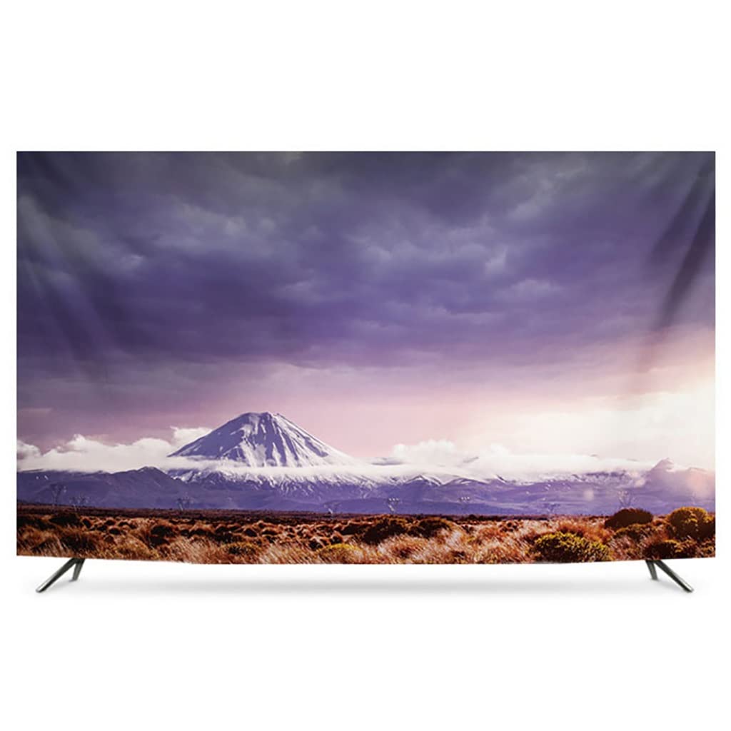 Copertura Antipolvere Per TV Con Stampa – Tessuto Elastico, Mezza Chiusura, Protezione UV, Lavabile, Adatta A Schermi Piatti E Curvi