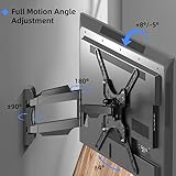 Suptek 55" TV Wall Mount, Swivel Tilt Extend TV Wall Bracket for Most 32-55 inch Curved Monitor and Plasma TVs up to 31.8kg, Adjustable Heavy Duty Wall Mount, Max VESA 400x400mm - Image 2