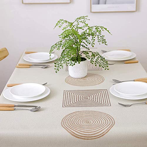Nappe imperméable à l'eau et lavable pour couverture de table avec motifs élégants