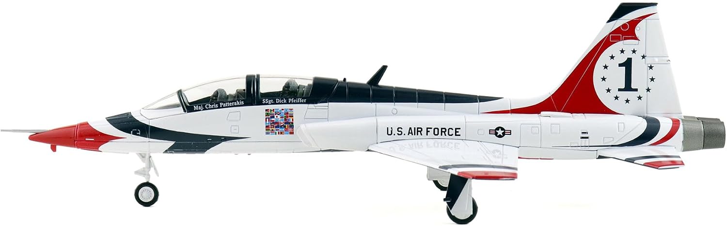 Hobby Master | 1:72 Scale Diecast Military Aircraft Replica | T-38 Thunderbirds No.1 Plane, USAF, 1970s | Model HA5415
