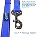 Heavy Duty Double Handle Traffic Dog Leash Reflective Nylon 6 Foot - We Donate a Leash to a Dog Rescue for Every Leash Sold (Black)