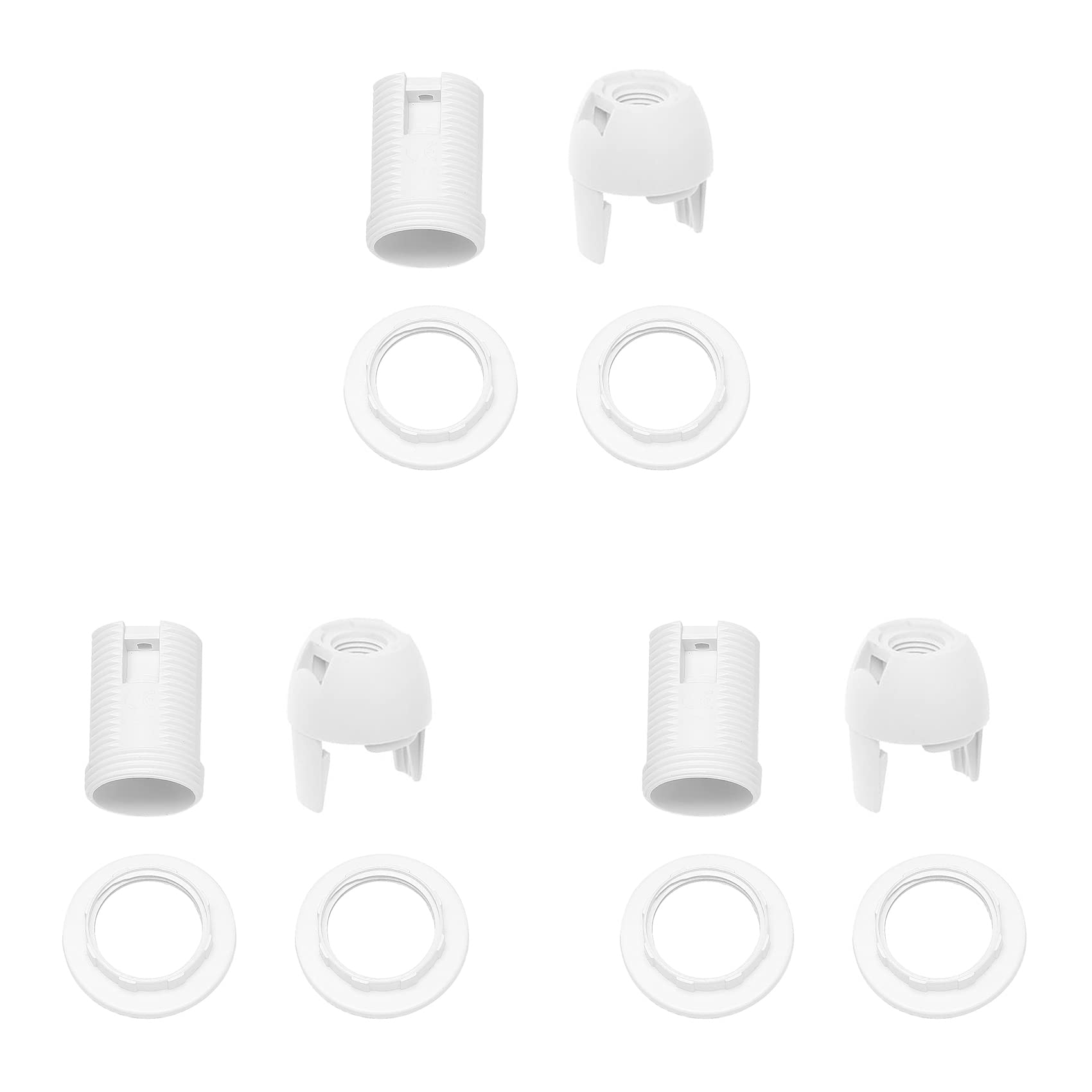 Hndhbfgrt 3X Plastic Shell Type E14 Bulb Light Lamp Holder Socket AC 250V 2A