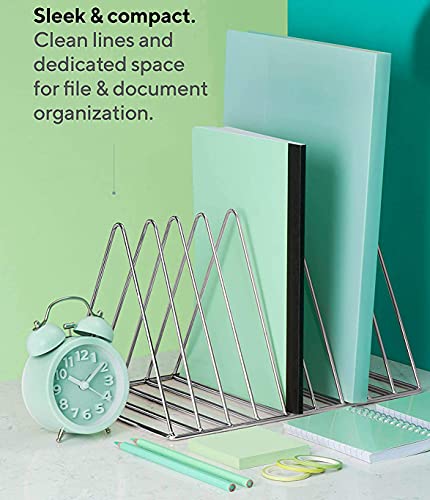 Image of Zepdos Magazine and Newspaper Stand for Table, Office Desk Book Organizer, File Stand (Pack of 1)