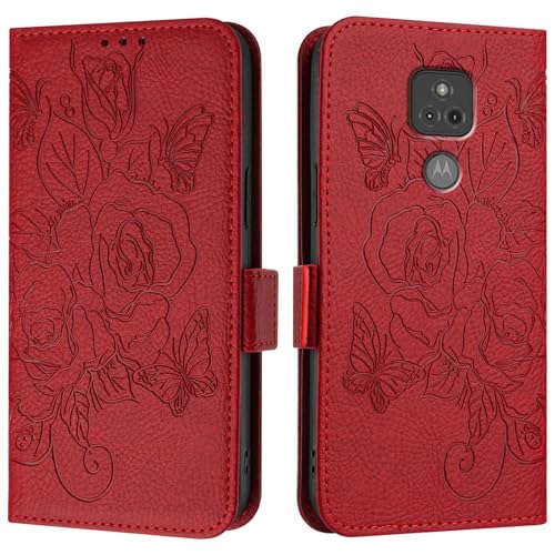Housse Motorola Moto G Play 2021 rouge avec dragonne pour vos sorties et voyages