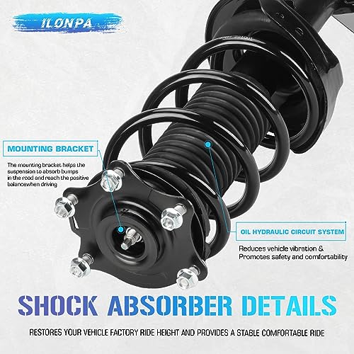 image for ILONPA Front Left & Right Side Struts w/Coil Springs Shock Absorbers f