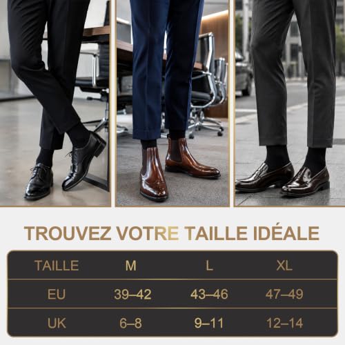 PUTUO Chaussettes Homme Coton Ville: Respirantes Bord Confort 10 paires – vue 6