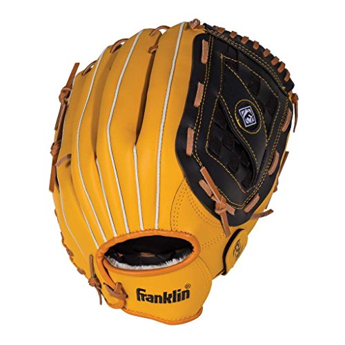 Franklin Sports Baseball and Softball Glove - Field Master - Baseball and Softball Mitt , 14" - Basket Web, Tan