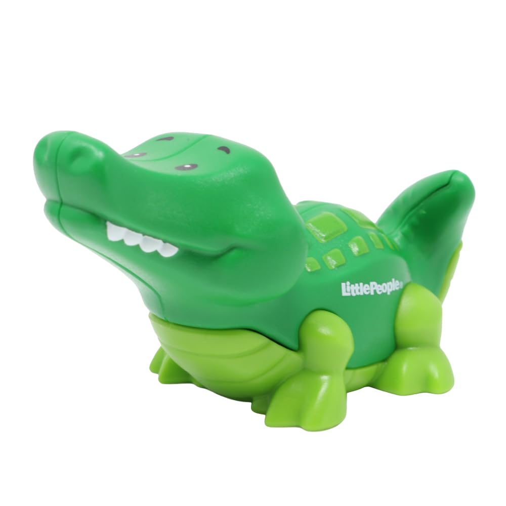 Fisher-Price Ersatzteil Little People Arche Noah Zoo Safari Dschungeltiere Spielset JLV11 - Ersatz dunkelgrüne Alligatorfigur