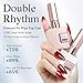 Double Rhythm 2 Pcs 15ML No Wipe Gel Top Coat and Base Coat Set Clear Glossy Gel Polish Kit Soak Off UV LED (Base and Top Coat)