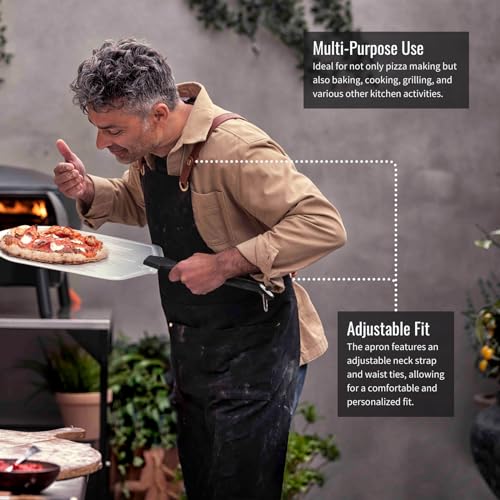 Witt Pizza Apron Elevate Your Pizza-Making Experience and Preserve Your Clothes, Black - Image 4