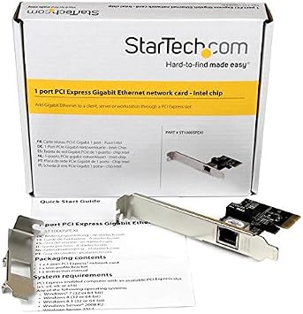بطاقة شبكة جيجابت إيثرنت أحادية المنفذ - PCI Express و Intel I210 NIC - بطاقة محول شبكة PCIe أحادية المنفذ مع مجموعة شرائح Intel (ST1000SPEXI)