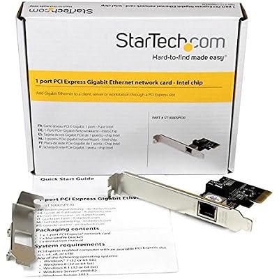 StarTech.com 1-Port Gigabit Ethernet Network Card - PCI Express, Intel I210 NIC - Single Port PCIe Network Adapter Card with Intel Chipset (ST1000SPEXI)