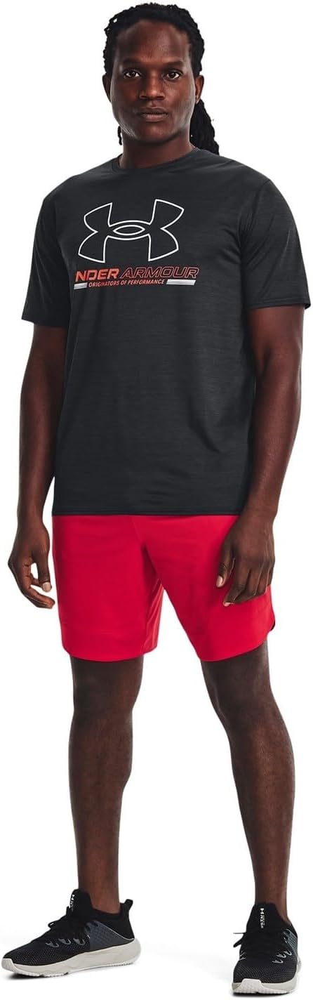 Under Armour Mens Loose Training Vent Graphic SS Black Short-Sleeve T-Shirt (M)
