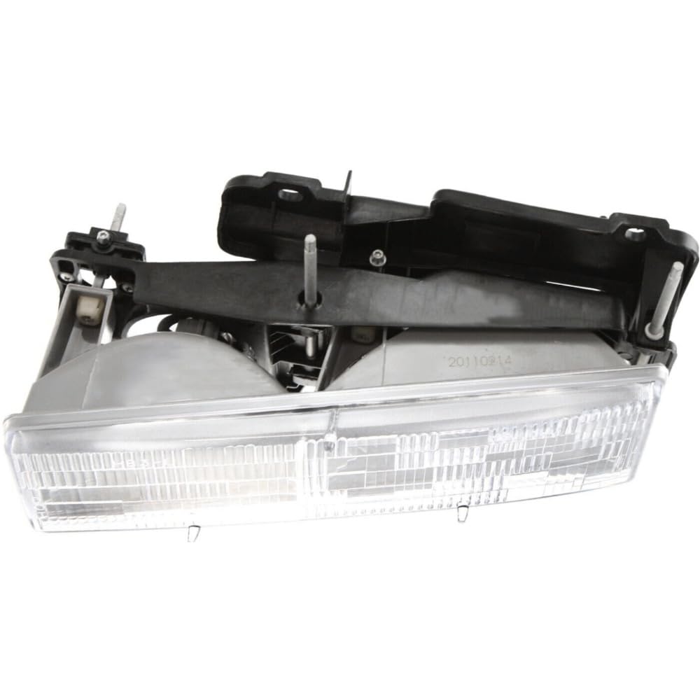 CLQWIAS 2pcs Headlight Left and Right Clear Lens w/bulbs Adjust Screw for Olds,for GMC,for Chevy GM2502101C