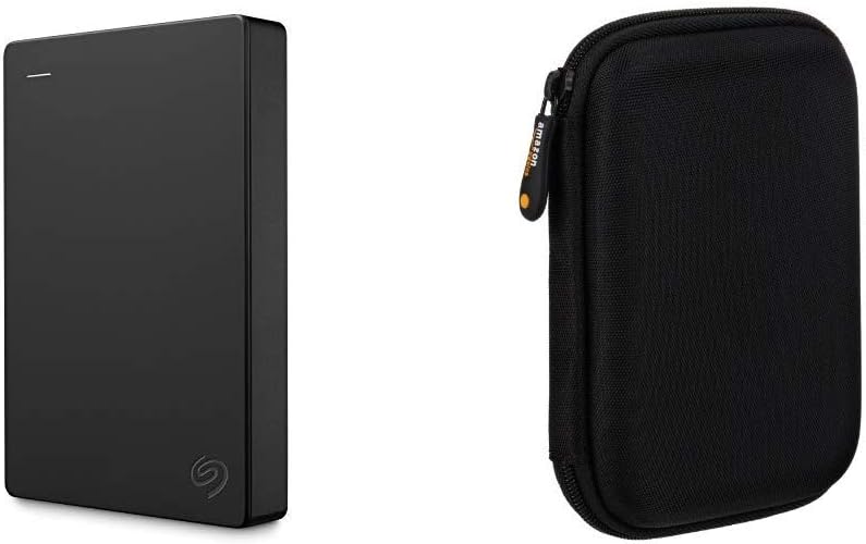 Seagate Portable 4TB External Hard Drive HDD USB 3.0 for PC Laptop and Mac (STGX4000400) & Basics External Hard Drive Portable Carrying Case : Electronics