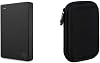 Seagate Portable 4TB External Hard Drive HDD USB 3.0 for PC Laptop and Mac STGX4000400 & AmazonBasics External Hard Drive Portable Carrying Case