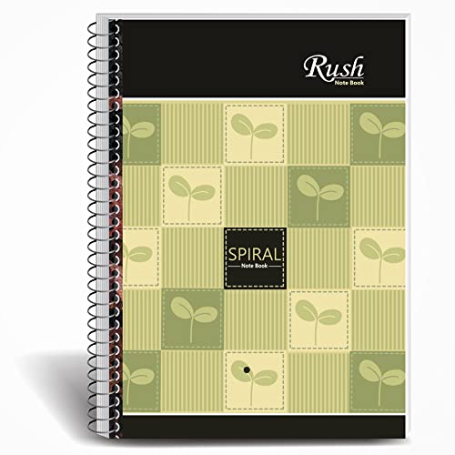 Image of Rush Rough A4 Spiral Notebook 500 Pages | Unuled Notebook | 500 Pages Notebook Plain | Pack of 1 | Spiral Register (500 Pages, Unruled (Plain))