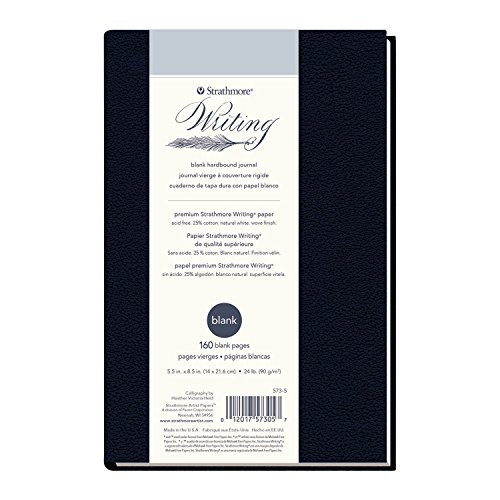 Image of Strathmore 500 Series Hardbound Art Writing Journal, 5.5 inchx8.5 inch Blank, 80 Sheets