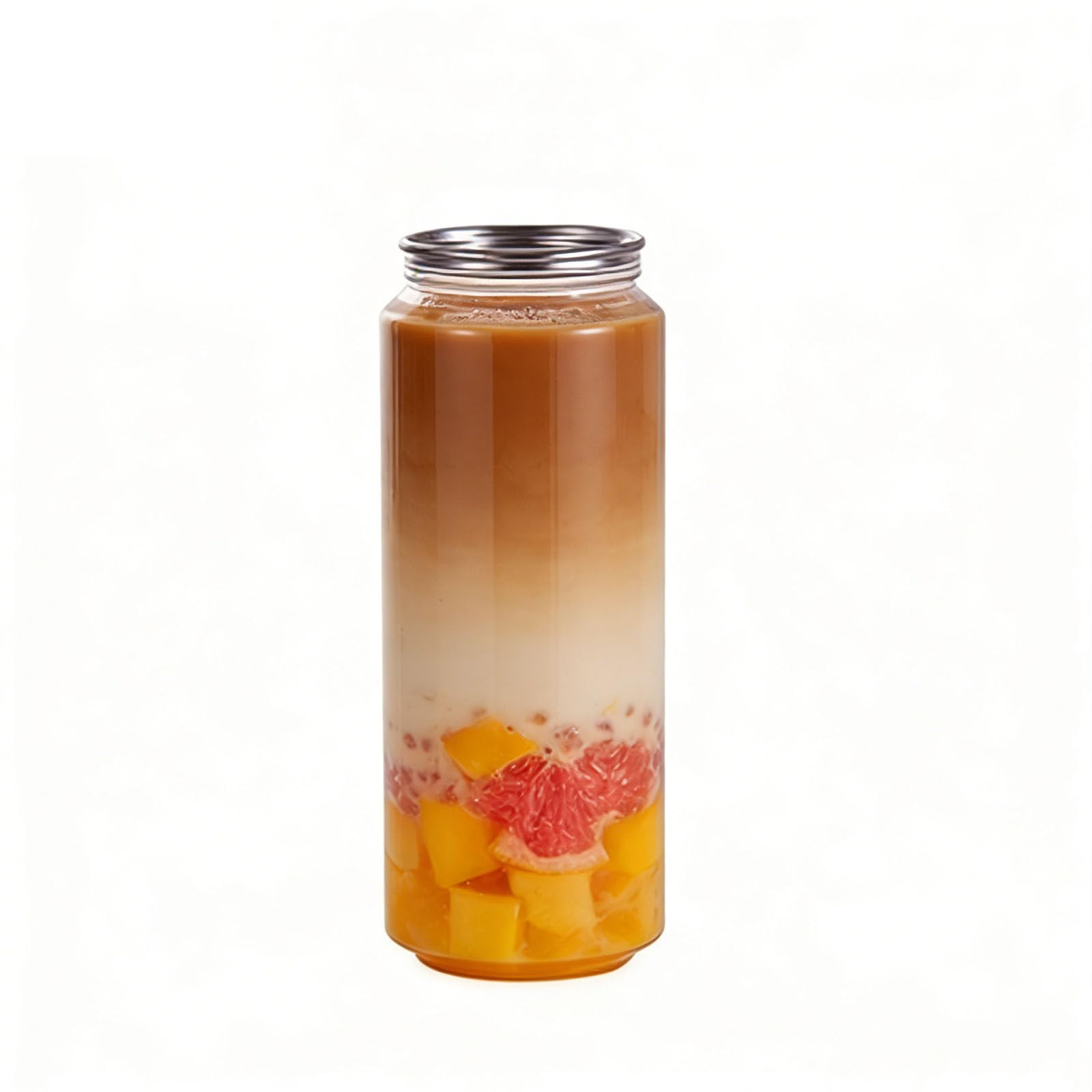Bouteilles en plastique pour jus, récipients en PET transparent avec couvercles hermétiques, étanches et empilables pour la préparation des repas, bols à smoothie et sauces maison, 500 ml