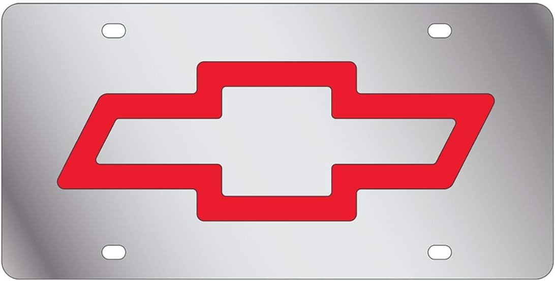 Eurosport Daytona- Compatible with -, Chevrolet Bowtie Stainless Steel License Plate