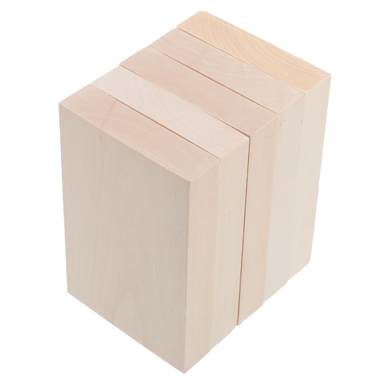 Hemobllo 5 Piezas Bloques de Madera de Tilo para Tallar sin Terminar, Tablones Naturales Seguros y Resistentes para Manualidades DIY en Aula o Taller Artesanal